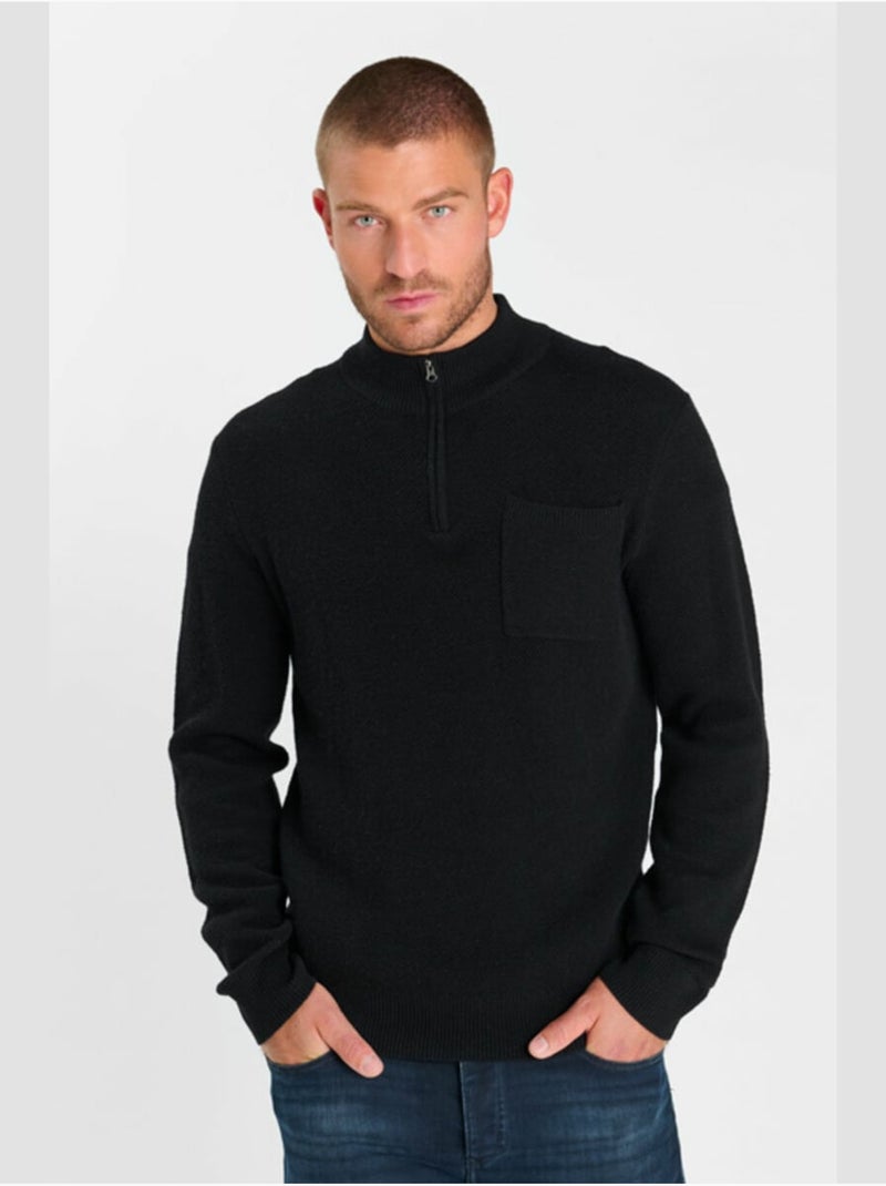 Pull favo 'le temps des cerises' Noir - Kiabi
