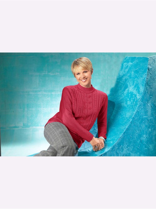 Pull femme à col rond avec motif torsadé et finition côtelée - taille standard - witt - Kiabi Pull femme à col rond avec motif torsadé et finition côtelée - taille standard - witt - Kiabi