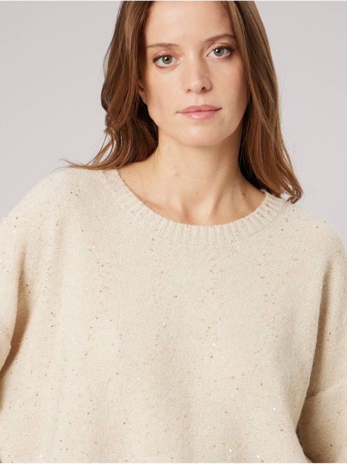 Pull femme avec sequins 'deeluxe' - Kiabi