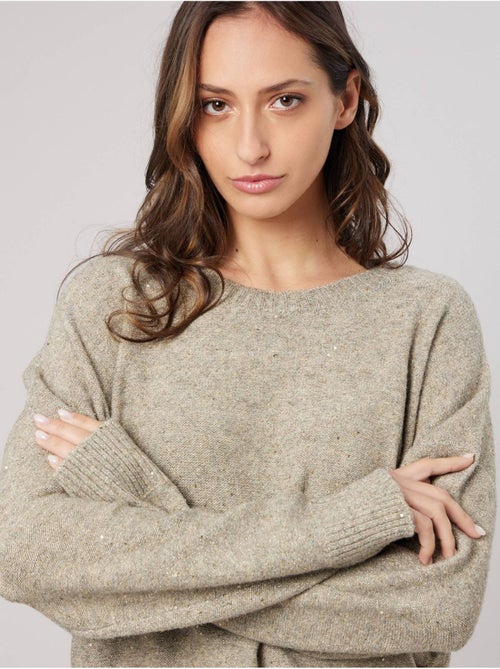 Pull femme avec sequins 'deeluxe' - Kiabi