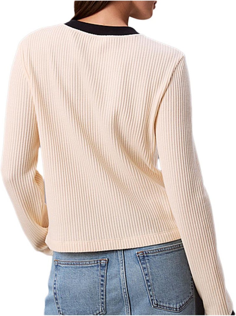 Pull Femme Calvin Klein Jeans Beige - Kiabi