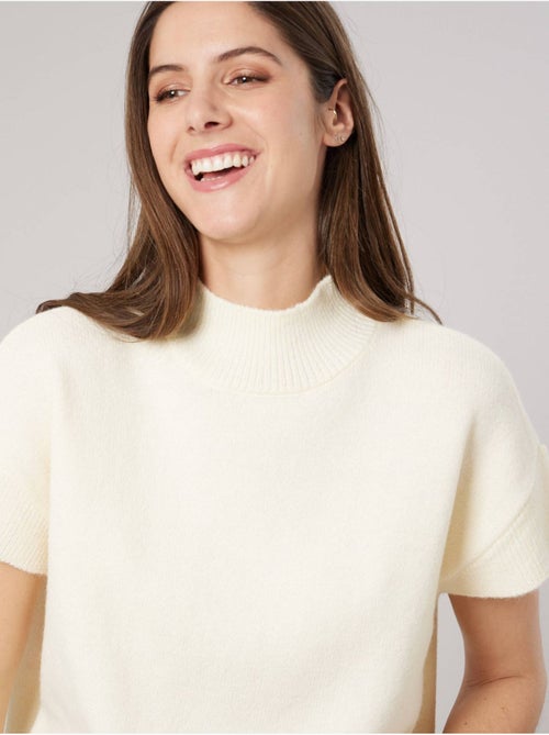 Pull femme col montant maille douce 'deeluxe' - Kiabi Pull femme col montant maille douce 'deeluxe' - Kiabi