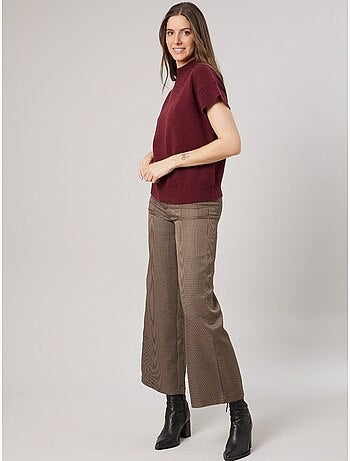 Pull femme col montant maille douce 'deeluxe'