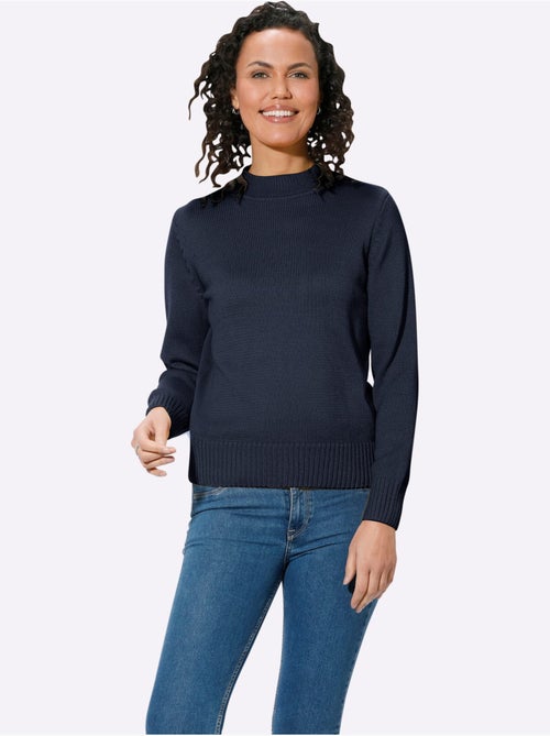 Pull femme col tortue à finitions côtelées et manches longues - Taille standard - Witt - Kiabi Pull femme col tortue à finitions côtelées et manches longues - Taille standard - Witt - Kiabi
