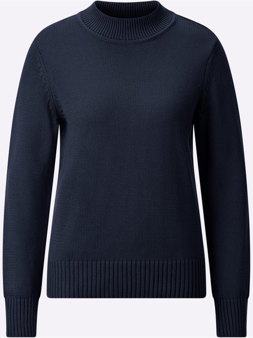 Pull femme col tortue à finitions côtelées et manches longues - Taille standard - Witt - Kiabi Pull femme col tortue à finitions côtelées et manches longues - Taille standard - Witt - Kiabi