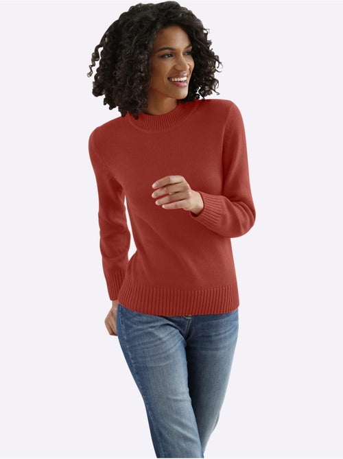 Pull femme col tortue à finitions côtelées et manches longues - Taille standard - Witt - Kiabi Pull femme col tortue à finitions côtelées et manches longues - Taille standard - Witt - Kiabi