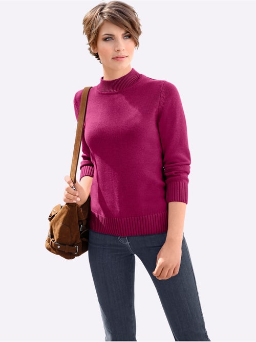Pull femme col tortue à manches longues et finitions côtelées - Taille standard - Witt - Kiabi Pull femme col tortue à manches longues et finitions côtelées - Taille standard - Witt - Kiabi