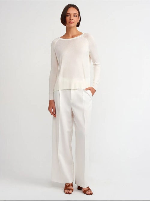 Pull femme côtelé à col rond dilvin - Kiabi Pull femme côtelé à col rond dilvin - Kiabi