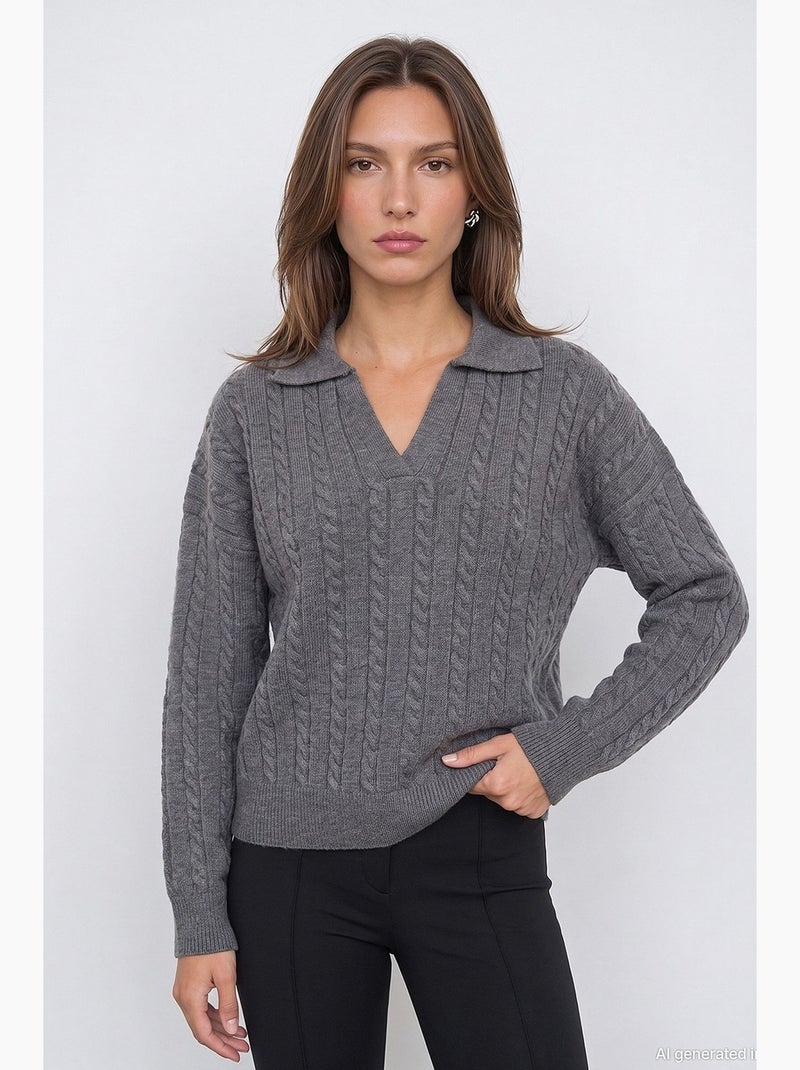Pull femme dilvin Gris Noir - Kiabi