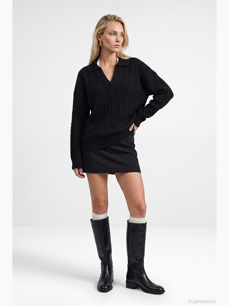 Pull femme dilvin Noir - Kiabi