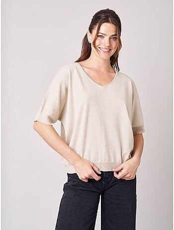 Pull femme effet brillant 'deeluxe'