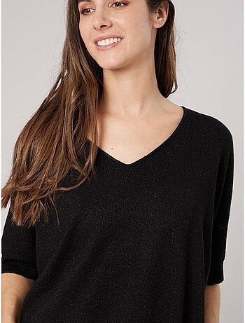 Pull femme effet brillant 'deeluxe'