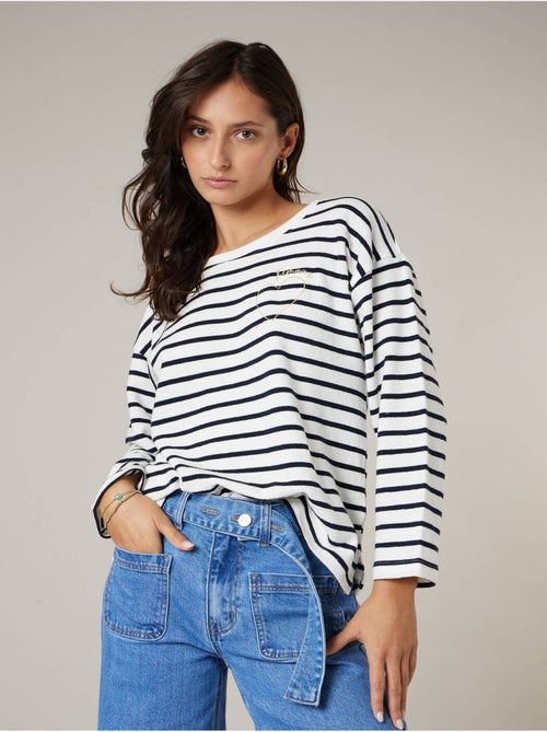 Pull femme en 100% coton doux 'Deeluxe' - Kiabi