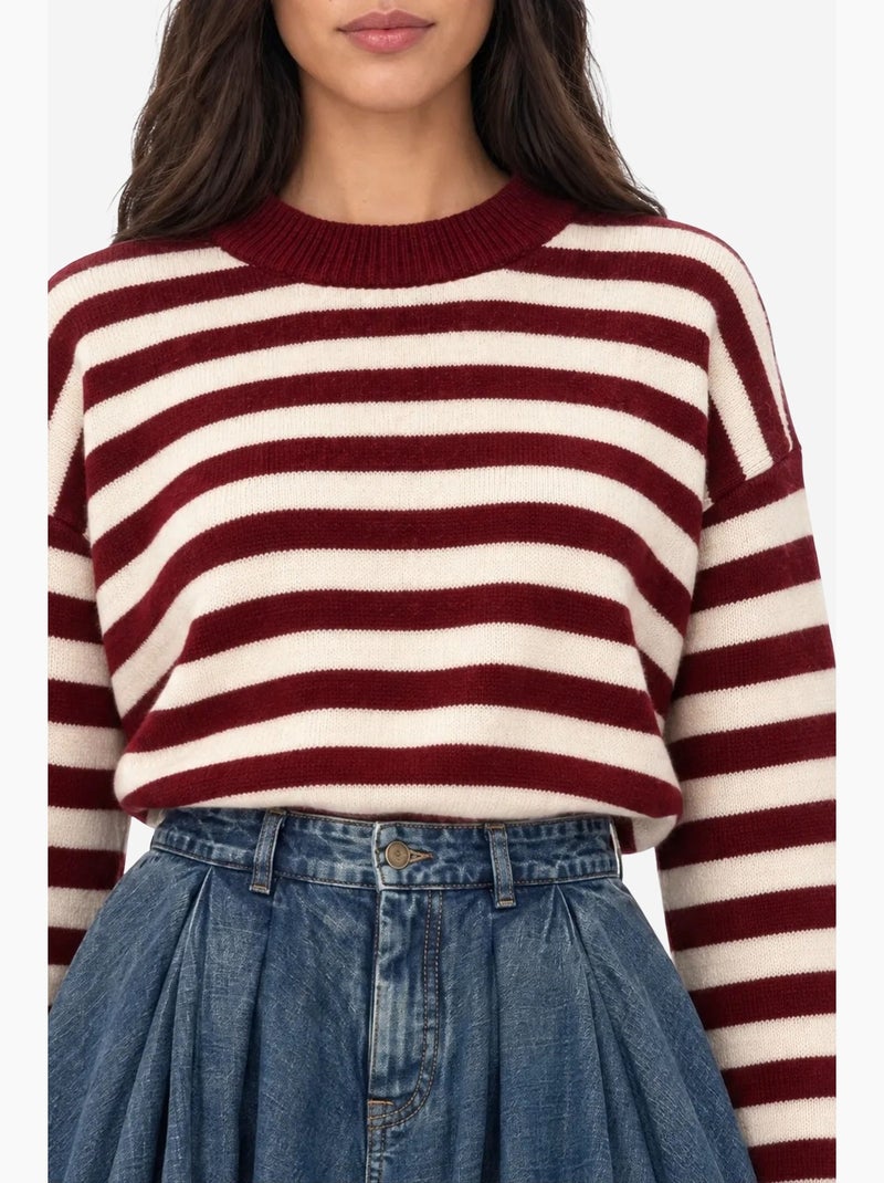 Pull femme en acrylique mixray Rouge bordeaux - Kiabi