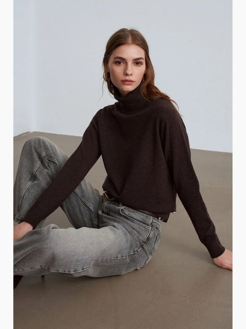 Pull femme en cachemire à col roulé dilvin - Kiabi Pull femme en cachemire à col roulé dilvin - Kiabi