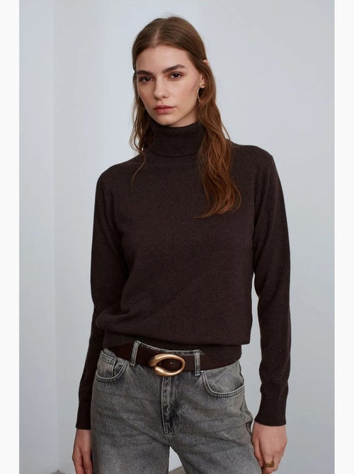 Pull femme en cachemire à col roulé dilvin - Kiabi Pull femme en cachemire à col roulé dilvin - Kiabi