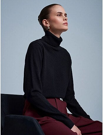 Pull femme en cachemire à col roulé dilvin