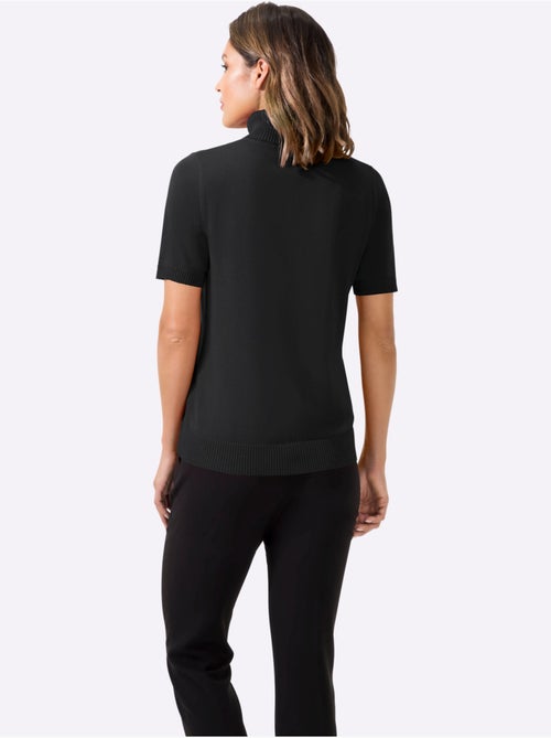 Pull femme en col roulé et manches courtes - Taille standard - Helline - Kiabi Pull femme en col roulé et manches courtes - Taille standard - Helline - Kiabi
