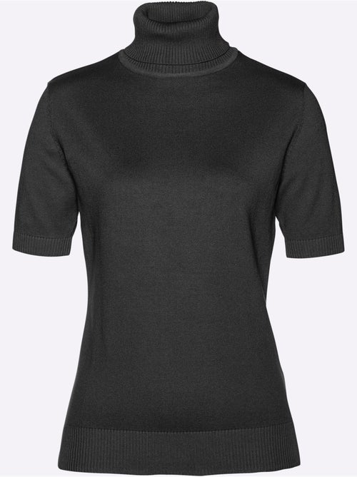 Pull femme en col roulé et manches courtes - Taille standard - Helline - Kiabi Pull femme en col roulé et manches courtes - Taille standard - Helline - Kiabi