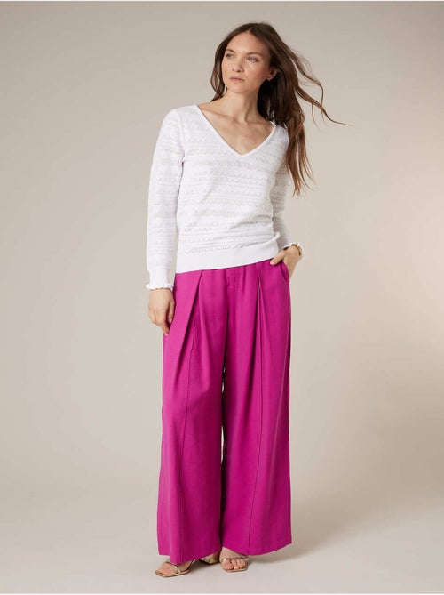 Pull femme en maille ajourée 'Deeluxe' - Kiabi