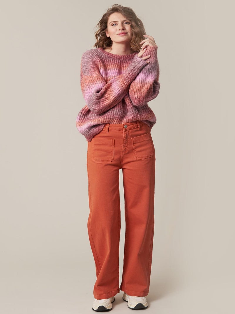 Pull femme en maille avec dégradé de couleurs 'Deeluxe' Multicolore - Kiabi