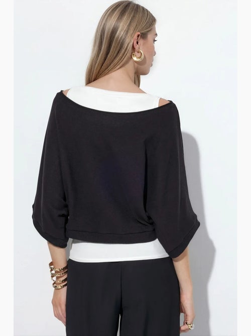 Pull femme en maille côtelée à col rond busem - Kiabi Pull femme en maille côtelée à col rond busem - Kiabi