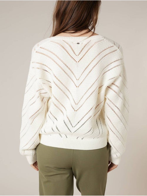 Pull femme en maille crochet 'Deeluxe' - Kiabi