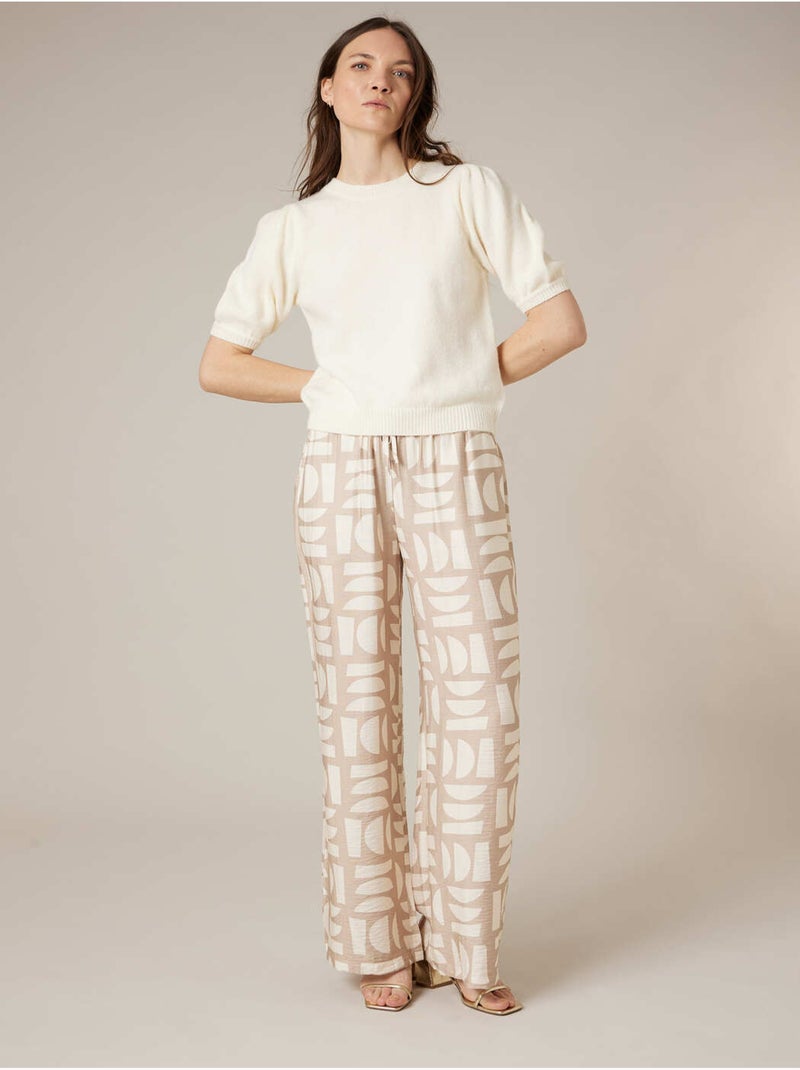 Pull femme en maille douce 'Deeluxe' Blanc - Kiabi
