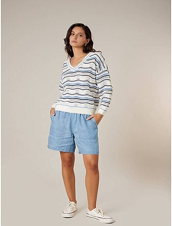 Pull femme en maille fantaisie 'Deeluxe'