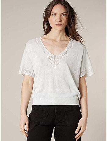 Pull femme en maille fine 'deeluxe'