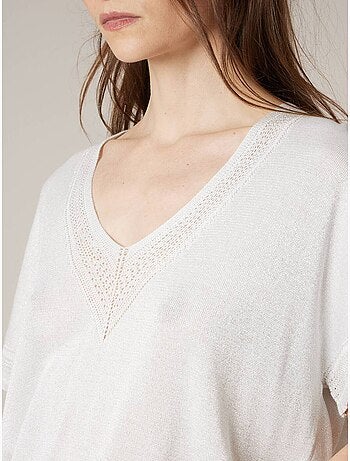Pull femme en maille fine 'Deeluxe'