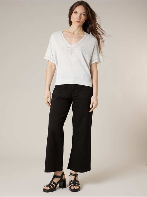 Pull femme en maille fine 'Deeluxe' - Kiabi