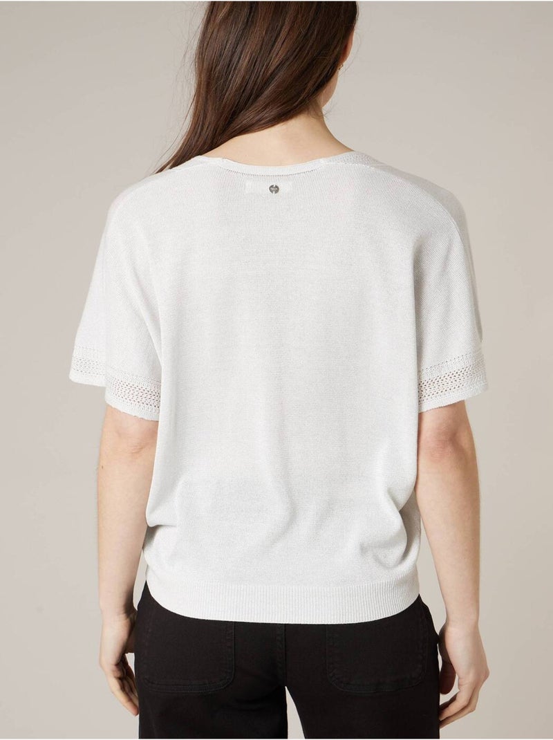 Pull femme en maille fine 'Deeluxe' Blanc - Kiabi