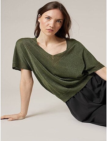 Pull femme en maille fine 'Deeluxe'