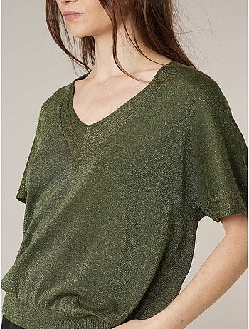 Pull femme en maille fine 'Deeluxe'