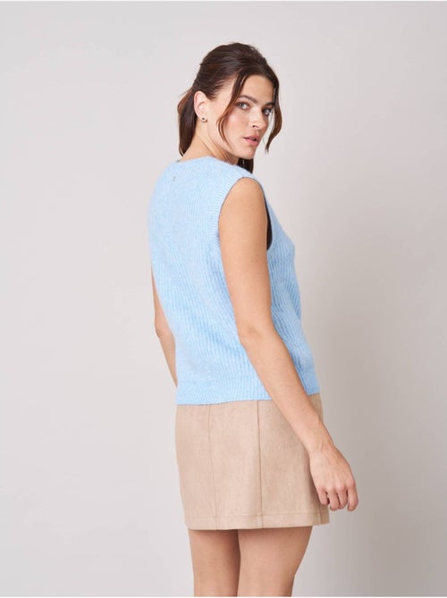 Pull femme en maille, sans manches 'deeluxe' - Kiabi Pull femme en maille, sans manches 'deeluxe' - Kiabi