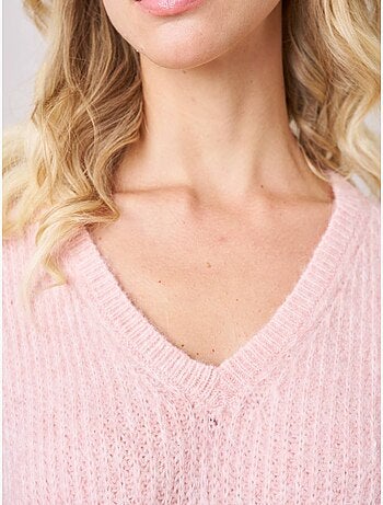 Pull femme en maille, sans manches 'deeluxe'