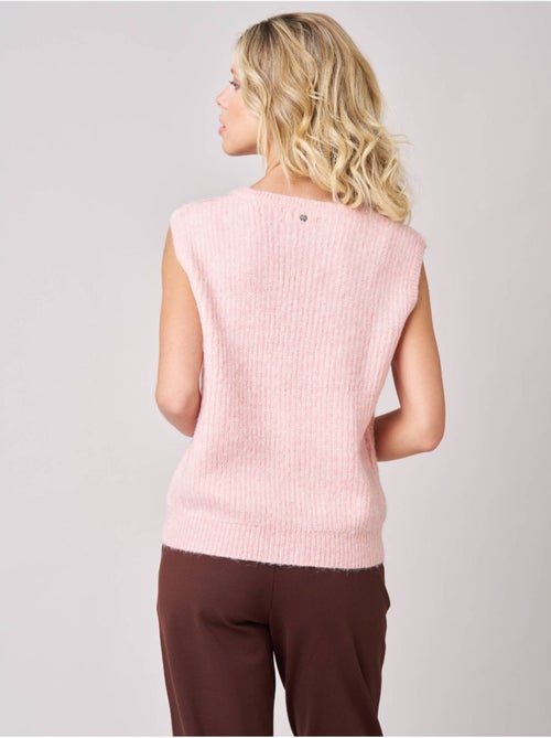 Pull femme en maille, sans manches 'deeluxe' - Kiabi Pull femme en maille, sans manches 'deeluxe' - Kiabi