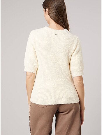 Pull femme en maille torsadée 'Deeluxe'