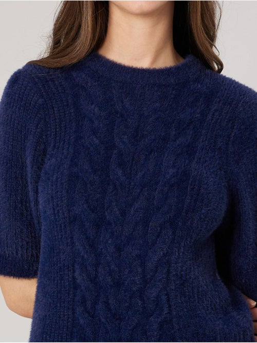 Pull femme en maille torsadée 'Deeluxe' - Kiabi Pull femme en maille torsadée 'Deeluxe' - Kiabi