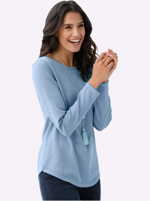 Pull femme en maille uni manches longues - Taille standard - Witt - Kiabi Pull femme en maille uni manches longues - Taille standard - Witt - Kiabi
