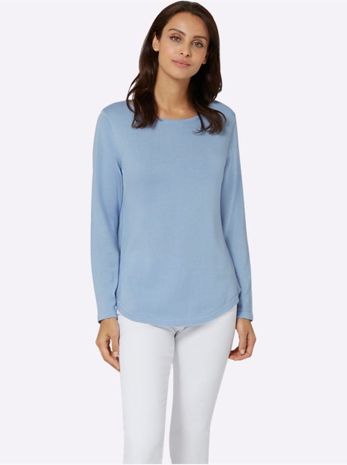 Pull femme en maille uni manches longues - Taille standard - Witt - Kiabi Pull femme en maille uni manches longues - Taille standard - Witt - Kiabi
