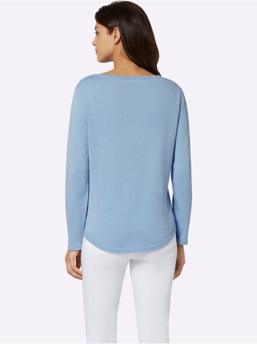 Pull femme en maille uni manches longues - Taille standard - Witt - Kiabi Pull femme en maille uni manches longues - Taille standard - Witt - Kiabi