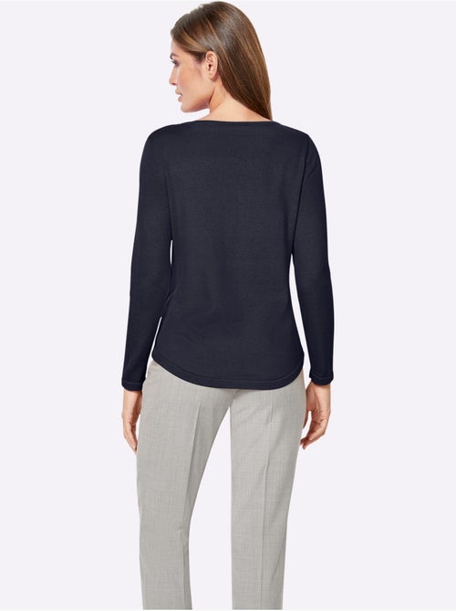 Pull femme en maille uni manches longues - Taille standard - Witt - Kiabi Pull femme en maille uni manches longues - Taille standard - Witt - Kiabi