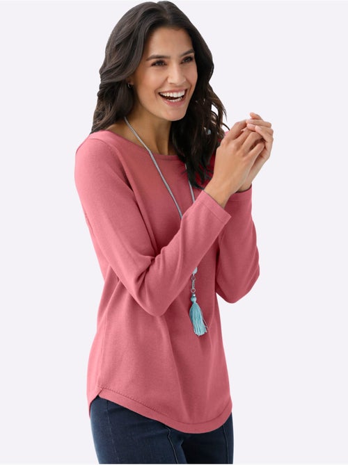 Pull femme en maille uni manches longues - Taille standard - Witt - Kiabi Pull femme en maille uni manches longues - Taille standard - Witt - Kiabi