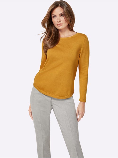 Pull femme en maille uni manches longues - Taille standard - Witt - Kiabi Pull femme en maille uni manches longues - Taille standard - Witt - Kiabi