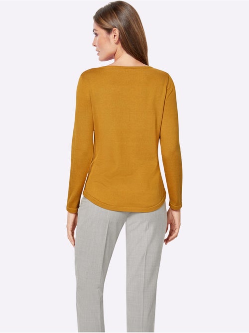 Pull femme en maille uni manches longues - Taille standard - Witt - Kiabi Pull femme en maille uni manches longues - Taille standard - Witt - Kiabi