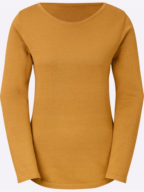 Pull femme en maille uni manches longues - Taille standard - Witt - Kiabi Pull femme en maille uni manches longues - Taille standard - Witt - Kiabi