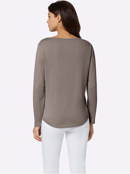 Pull femme en maille uni manches longues - Taille standard - Witt - Kiabi Pull femme en maille uni manches longues - Taille standard - Witt - Kiabi