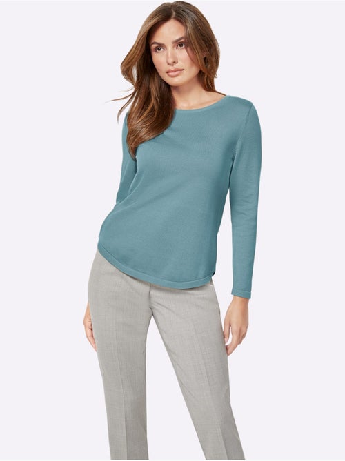 Pull femme en maille uni manches longues - Taille standard - Witt - Kiabi Pull femme en maille uni manches longues - Taille standard - Witt - Kiabi